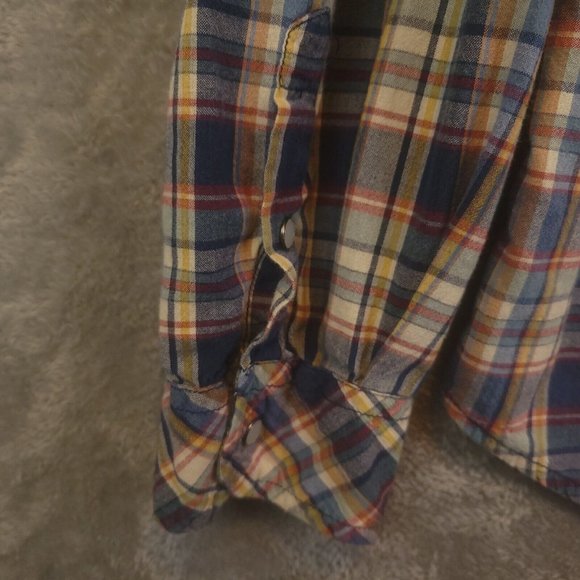 Mambo Australia Mens Shirt Western Pearl Snap Long Sleeve Pockets Plaid Multi XL - Picture 13 of 13